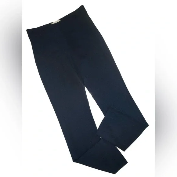 Mansur Gavriel Made in Italy Navy blu High Rise crepe Straight pants IT 38 US 2